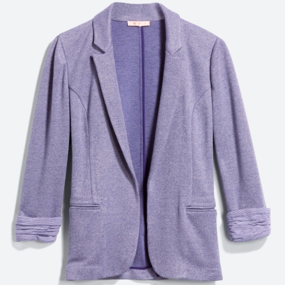 Skies Are Blue Light Blue Asa Knit Blazer